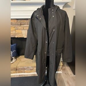 a new day Water Resistant Black Raincoat for Women NWOT
